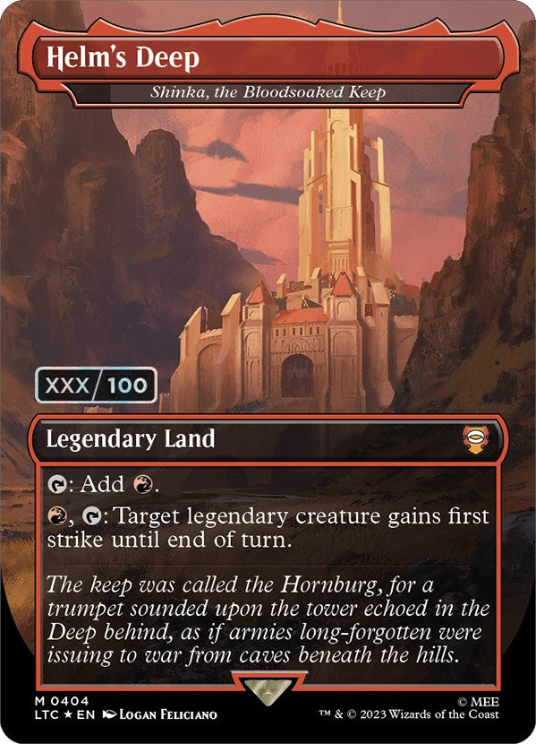 Helm's Deep - Shinka, the Bloodsoaked Keep (Serialized) [The Lord of the Rings: Tales of Middle-Earth Commander] | Gate City Games LLC