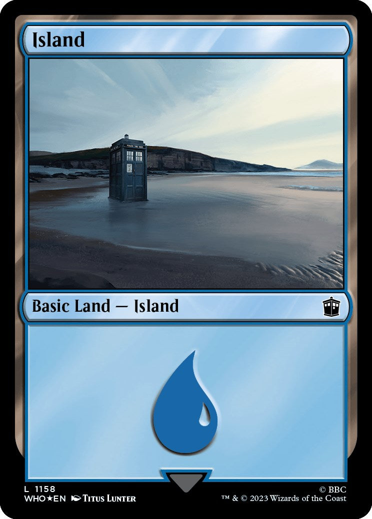 Island (1158) (Surge Foil) [Doctor Who] | Gate City Games LLC