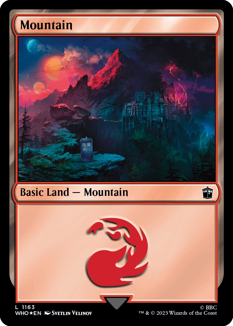 Mountain (1163) (Surge Foil) [Doctor Who] | Gate City Games LLC