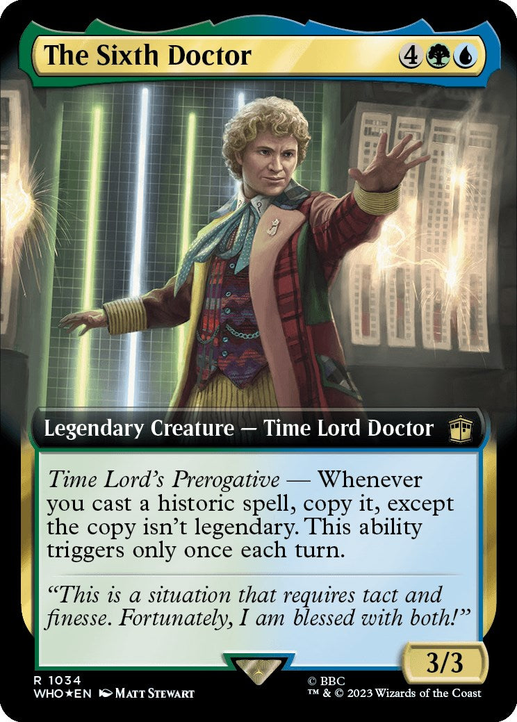 The Sixth Doctor (Extended Art) (Surge Foil) [Doctor Who] | Gate City Games LLC