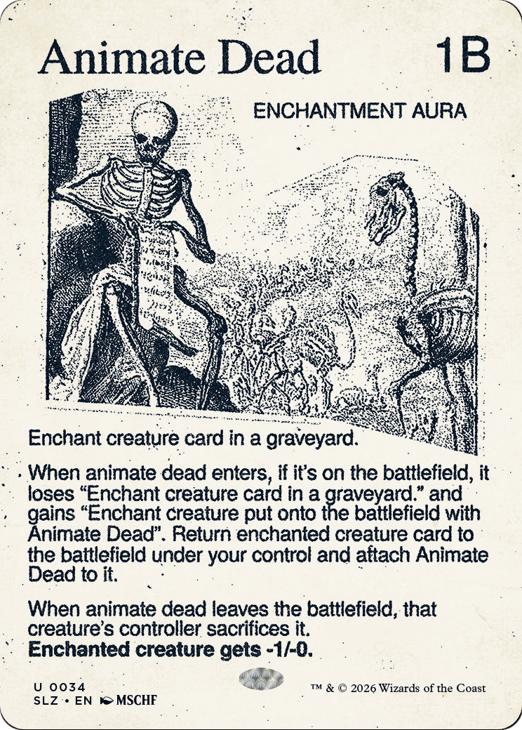 Animate Dead (0034) [Secret Lair x MSCHF: The Zeta Set] | Gate City Games LLC