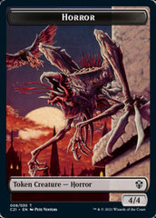 Zombie // Horror Double-Sided Token [Commander 2021 Tokens] | Gate City Games LLC