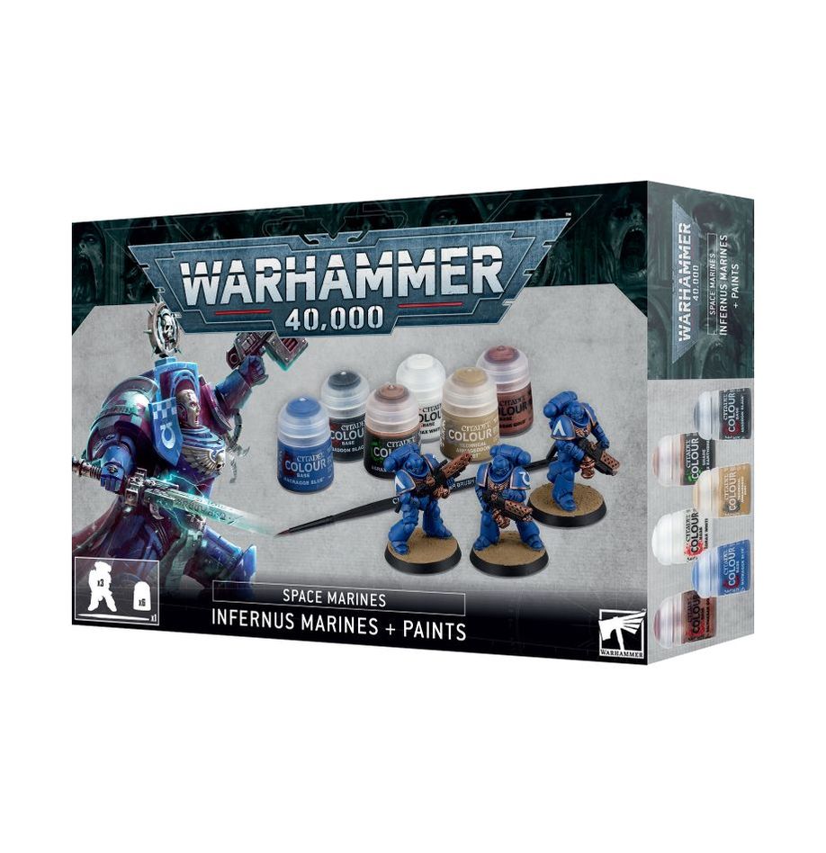 Space Marines: Infernus Marines + Paints Set | Gate City Games LLC