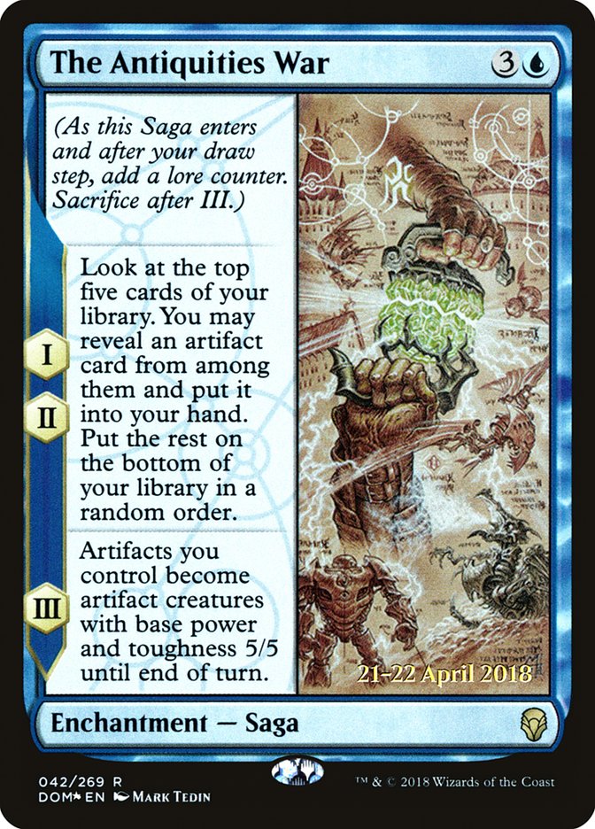 The Antiquities War [Dominaria Prerelease Promos] | Gate City Games LLC