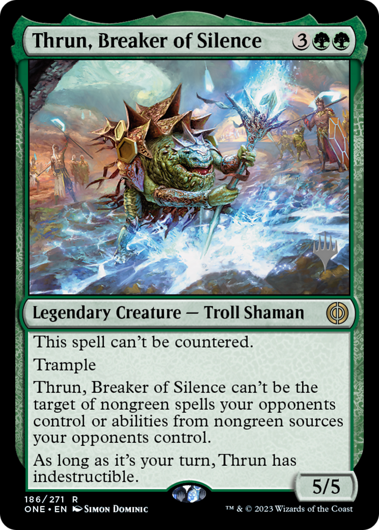 Thrun, Breaker of Silence (Promo Pack) [Phyrexia: All Will Be One Promos] | Gate City Games LLC