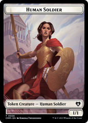 Human Soldier // Knight Double-Sided Token [Commander Masters Tokens] | Gate City Games LLC