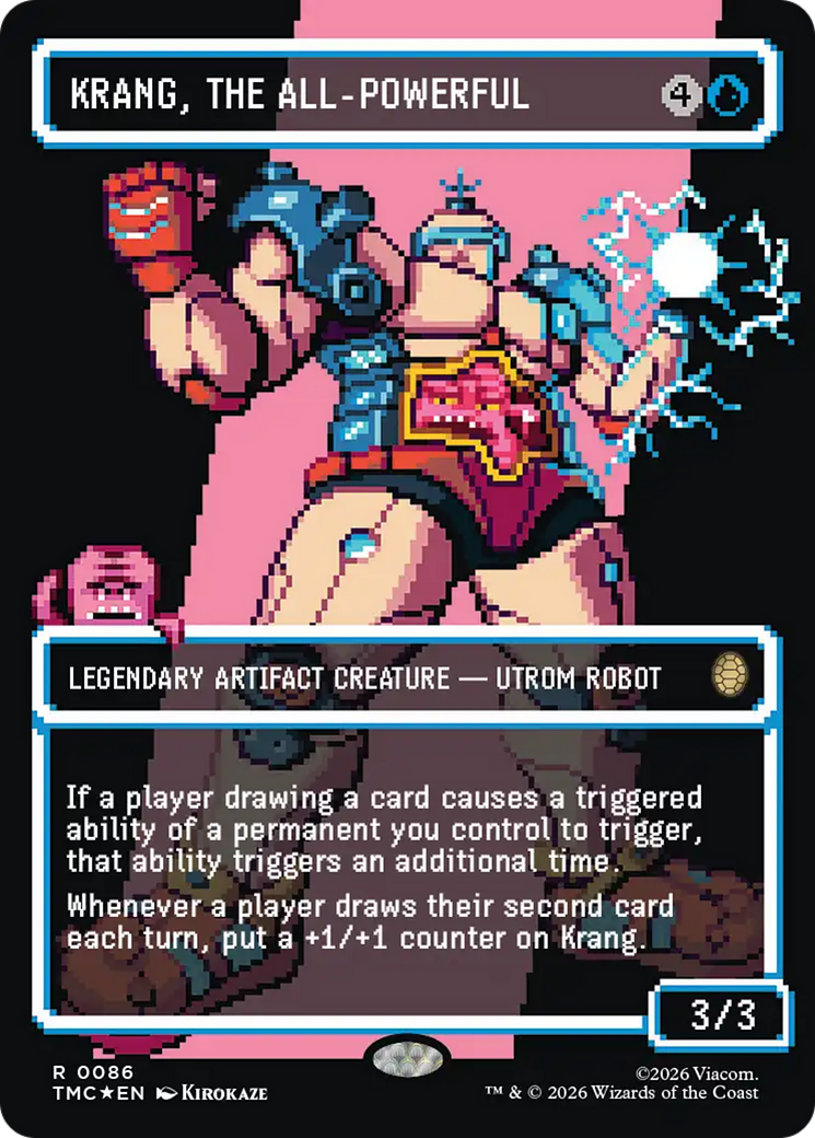 Krang, the All-Powerful (Borderless) (Surge Foil) [Teenage Mutant Ninja Turtles Commander] | Gate City Games LLC