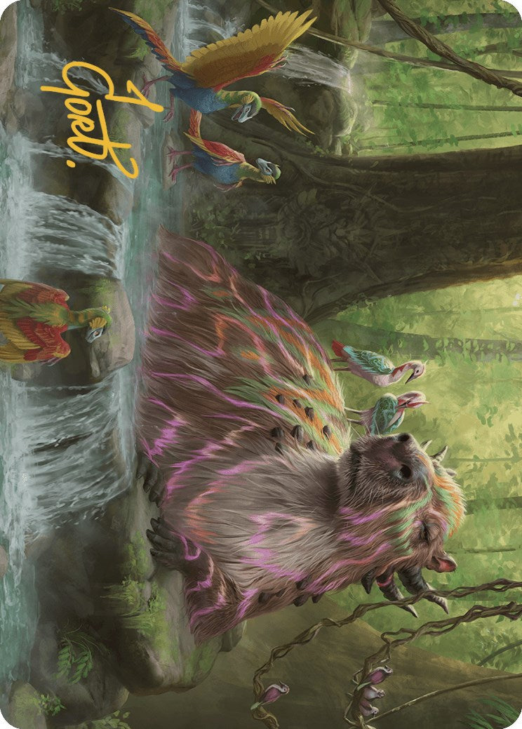 Basking Capybara Art Card (Gold-Stamped Signature) [The Lost Caverns of Ixalan Art Series] | Gate City Games LLC