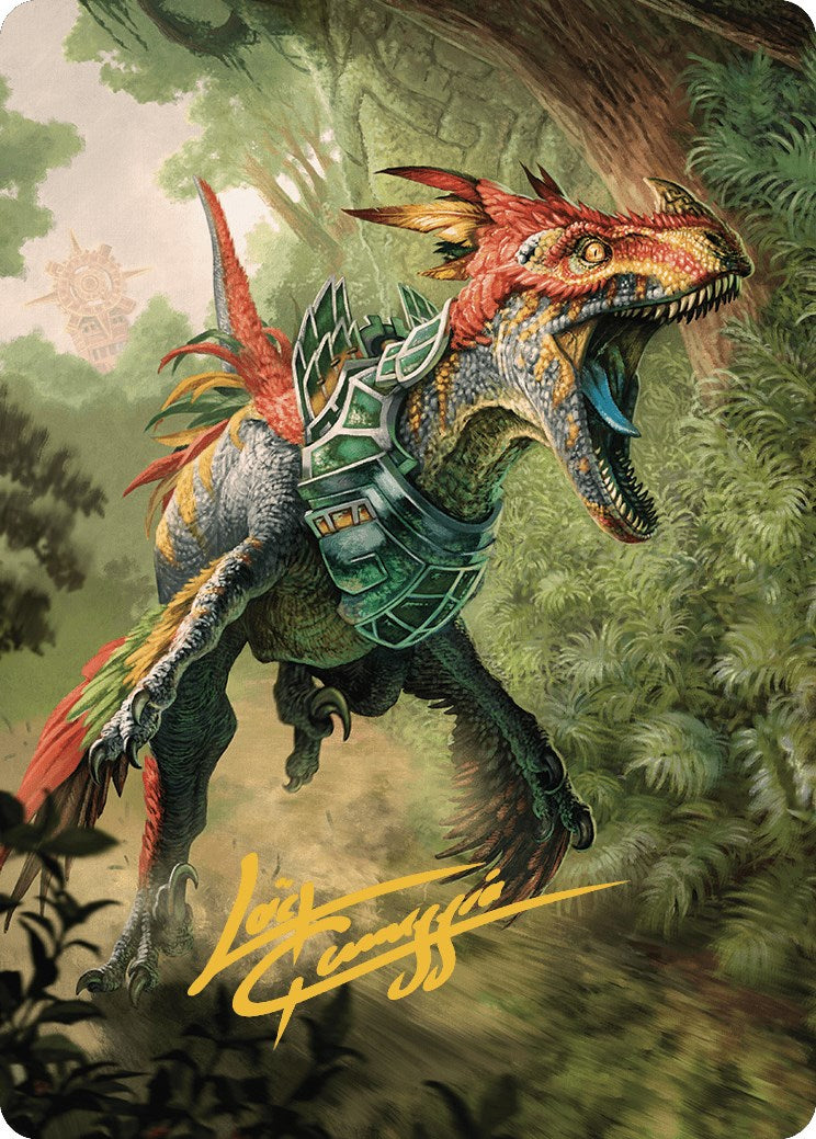 Dinosaur Token Art Card (Gold-Stamped Signature) [The Lost Caverns of Ixalan Art Series] | Gate City Games LLC