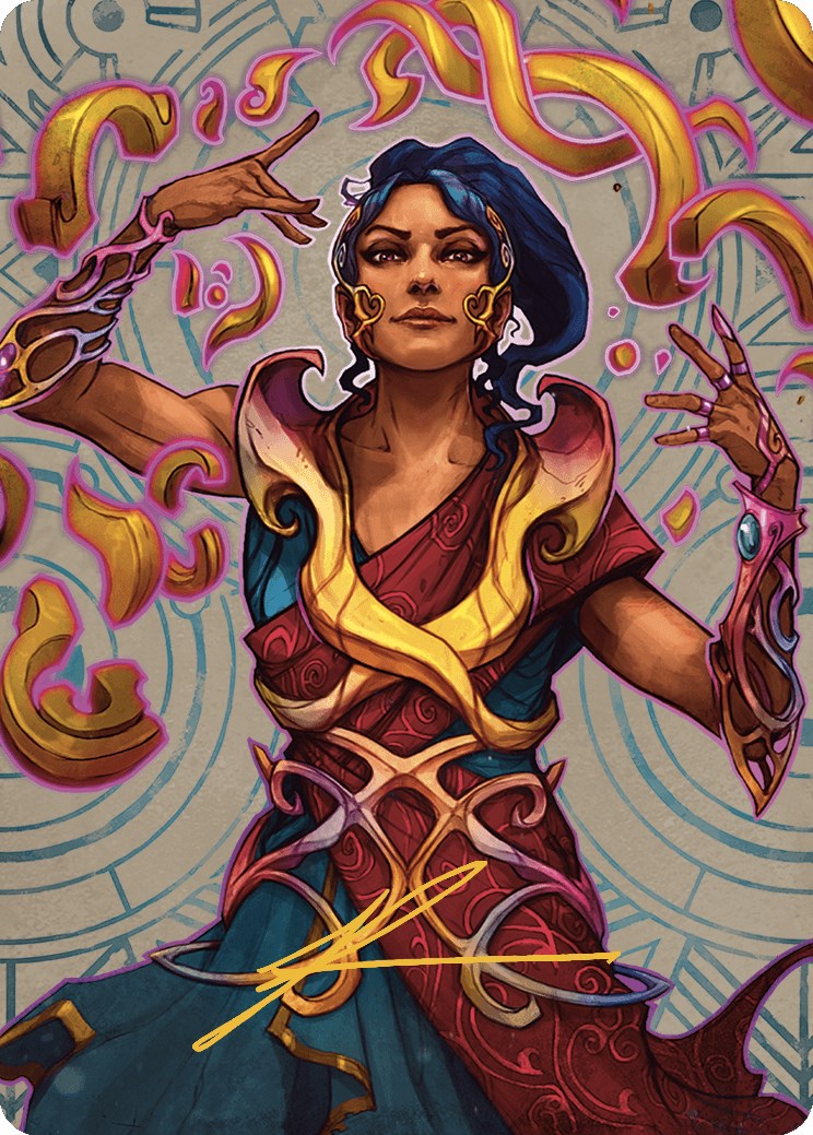 Saheeli, the Sun's Brilliance Art Card (Gold-Stamped Signature) [The Lost Caverns of Ixalan Art Series] | Gate City Games LLC