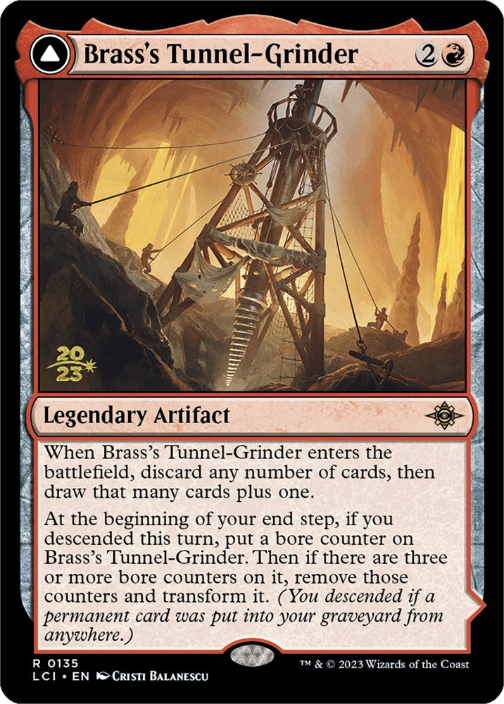 Brass's Tunnel-Grinder // Tecutlan, the Searing Rift [The Lost Caverns of Ixalan Prerelease Cards] | Gate City Games LLC