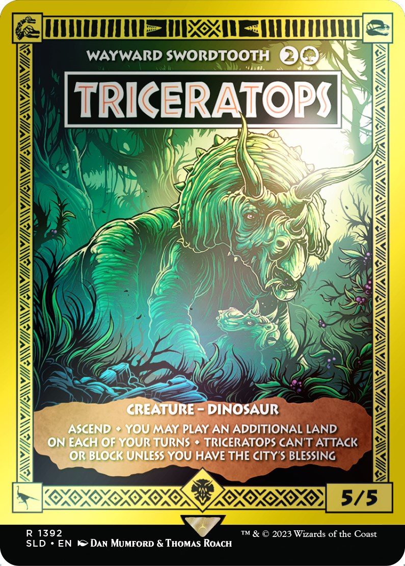Triceratops - Wayward Swordtooth (Rainbow Foil) [Secret Lair Drop Series] | Gate City Games LLC