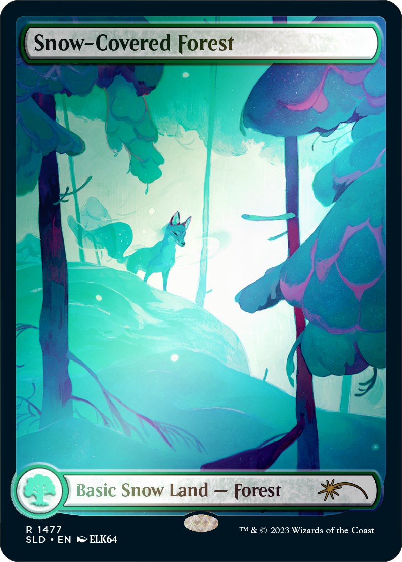 Snow-Covered Forest (1477) (Rainbow Foil) [Secret Lair Drop Series] | Gate City Games LLC