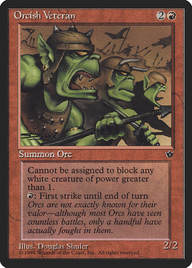 Orcish Veteran (Douglas Shuler) [Fallen Empires] | Gate City Games LLC