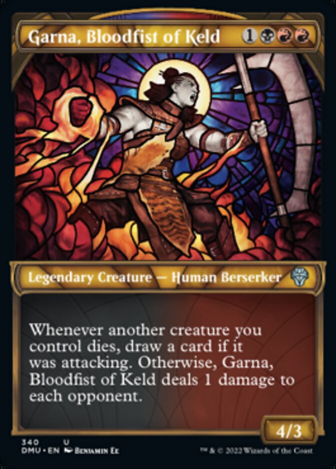 Garna, Bloodfist of Keld (Showcase Textured) [Dominaria United] | Gate City Games LLC