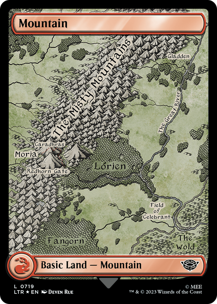 Mountain (719) (Surge Foil) [The Lord of the Rings: Tales of Middle-Earth] | Gate City Games LLC