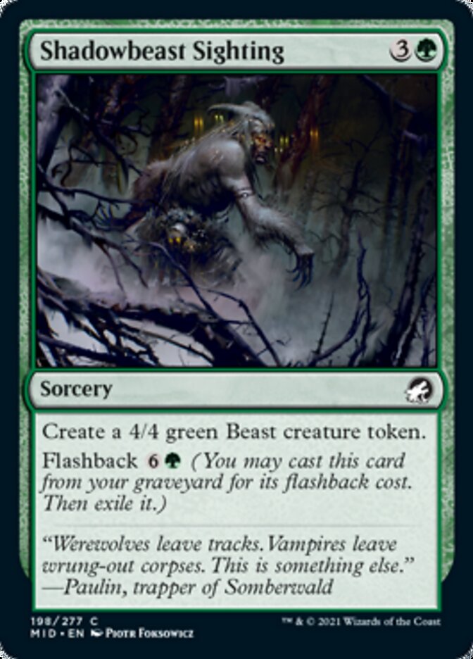 Shadowbeast Sighting [Innistrad: Midnight Hunt] | Gate City Games LLC