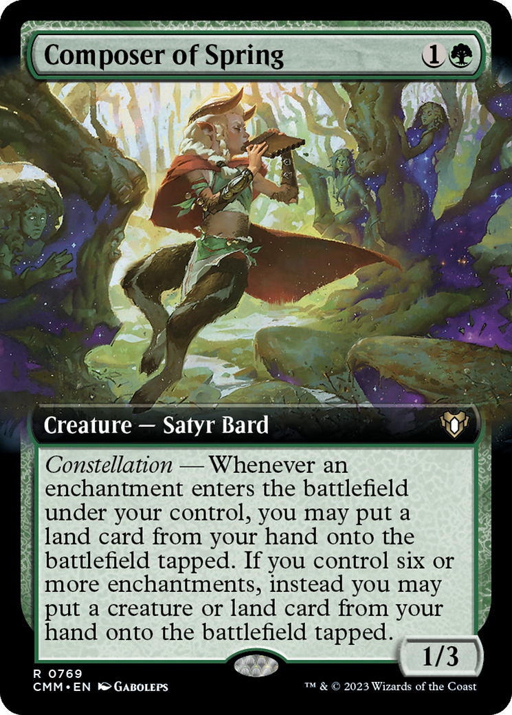 Composer of Spring (Extended Art) [Commander Masters] | Gate City Games LLC