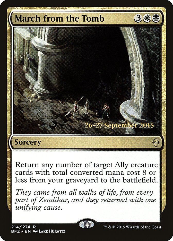March from the Tomb [Battle for Zendikar Prerelease Promos] | Gate City Games LLC