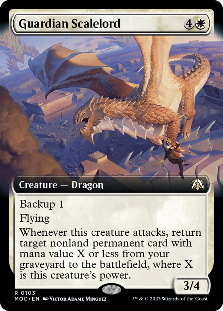 Guardian Scalelord (Extended Art) [March of the Machine Commander] | Gate City Games LLC
