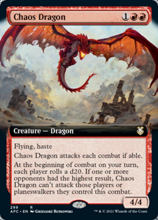 Chaos Dragon (Extended Art) [Dungeons & Dragons: Adventures in the Forgotten Realms Commander] | Gate City Games LLC