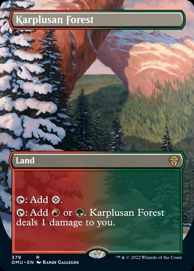 Karplusan Forest (Borderless Alternate Art) [Dominaria United] | Gate City Games LLC