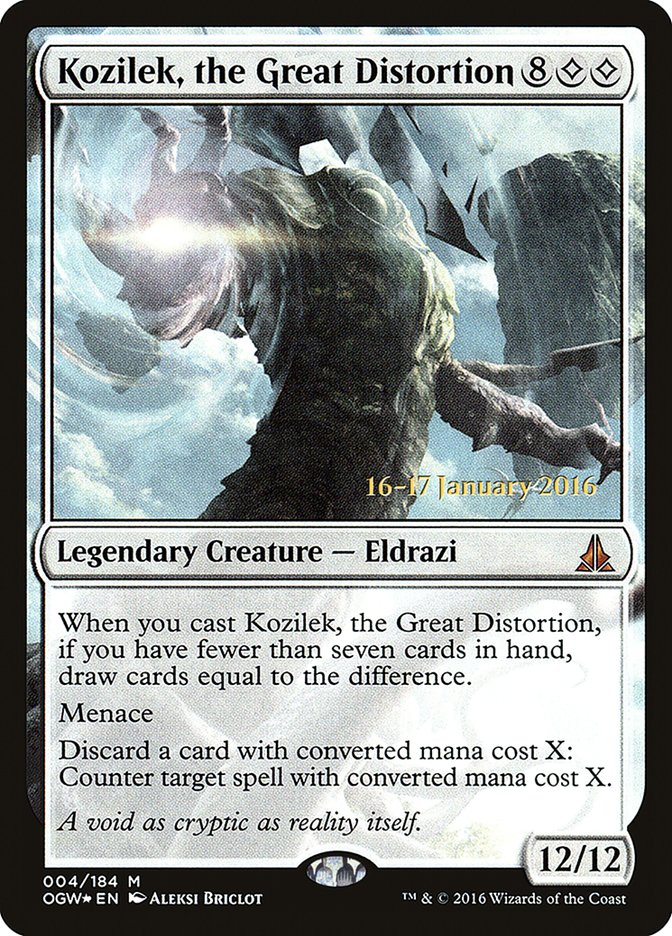 Kozilek, the Great Distortion [Oath of the Gatewatch Prerelease Promos] | Gate City Games LLC