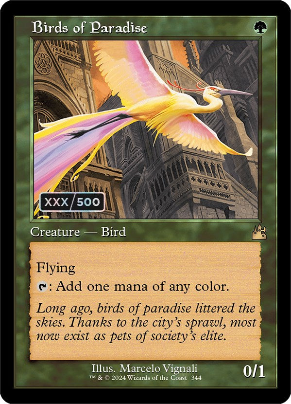 Birds of Paradise (Retro) (Serialized) [Ravnica Remastered] | Gate City Games LLC