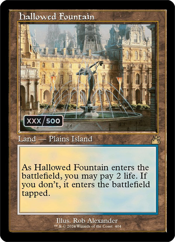 Hallowed Fountain (Retro) (Serialized) [Ravnica Remastered] | Gate City Games LLC