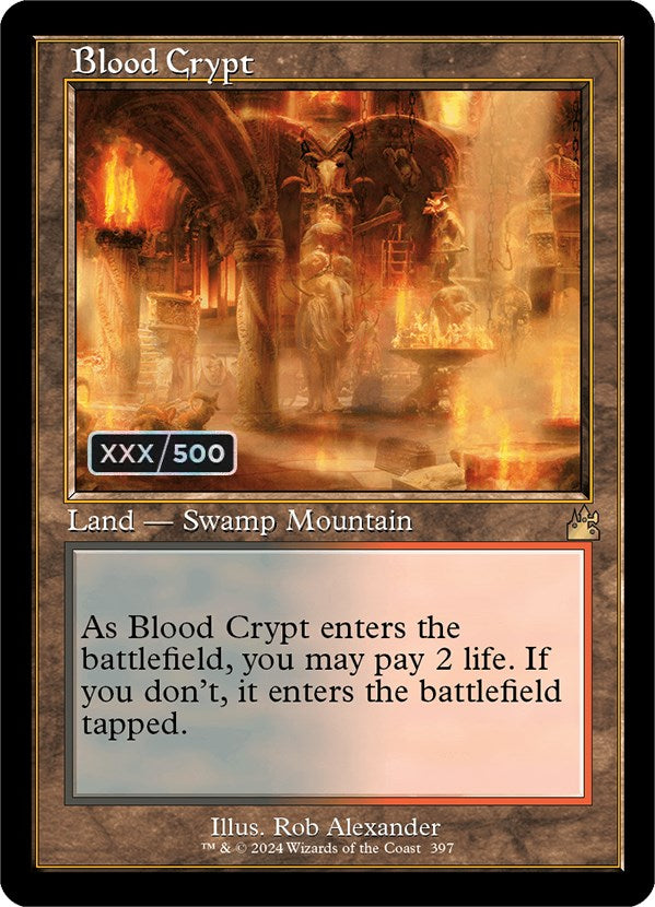 Blood Crypt (Retro) (Serialized) [Ravnica Remastered] | Gate City Games LLC