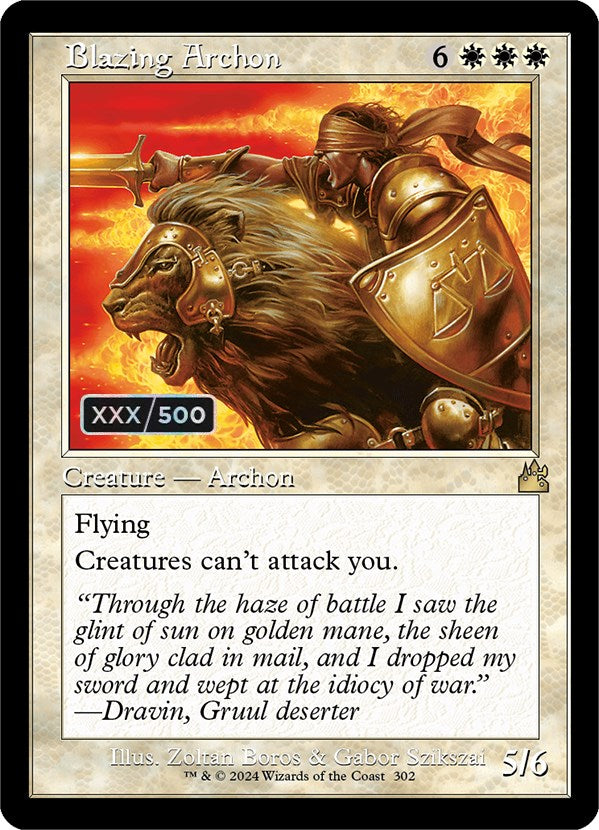 Blazing Archon (Retro) (Serialized) [Ravnica Remastered] | Gate City Games LLC