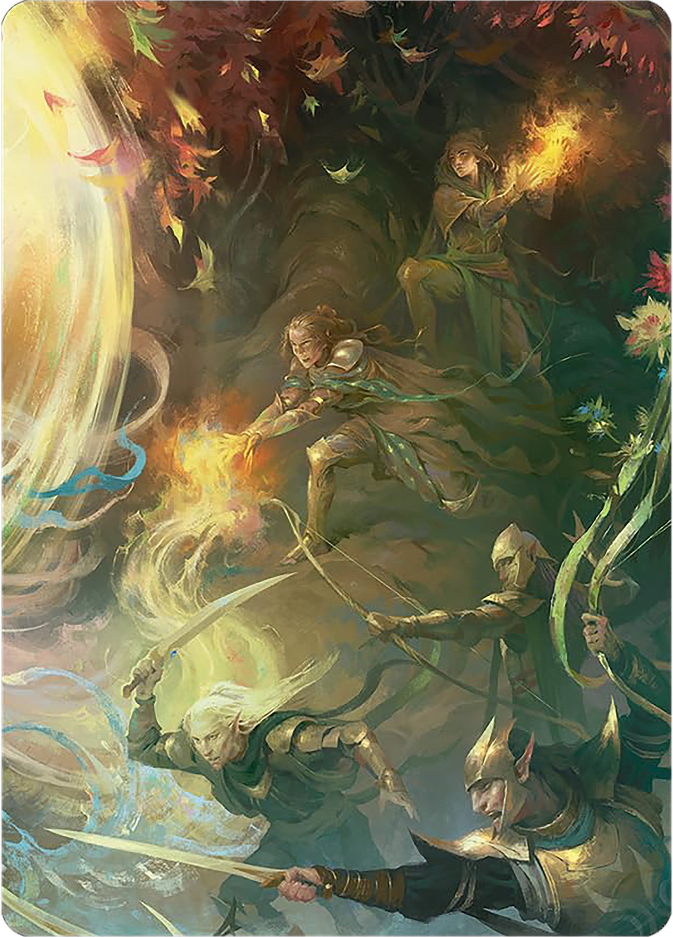 Rally the Galadhrim Art Card [The Lord of the Rings: Tales of Middle-earth Art Series] | Gate City Games LLC