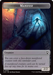 Elemental (0020) // Manifest Double-Sided Token [Secrets of Strixhaven Commander Tokens] | Gate City Games LLC