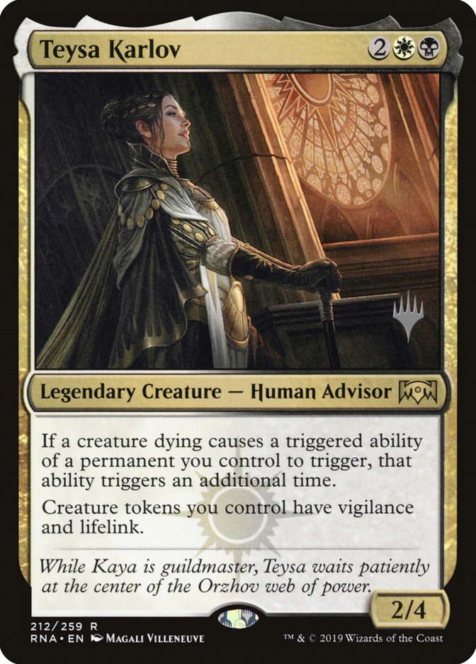 Teysa Karlov (Promo Pack) [Ravnica Allegiance Promos] | Gate City Games LLC