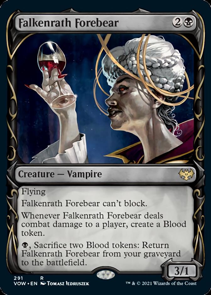 Falkenrath Forebear (Showcase Fang Frame) [Innistrad: Crimson Vow] | Gate City Games LLC