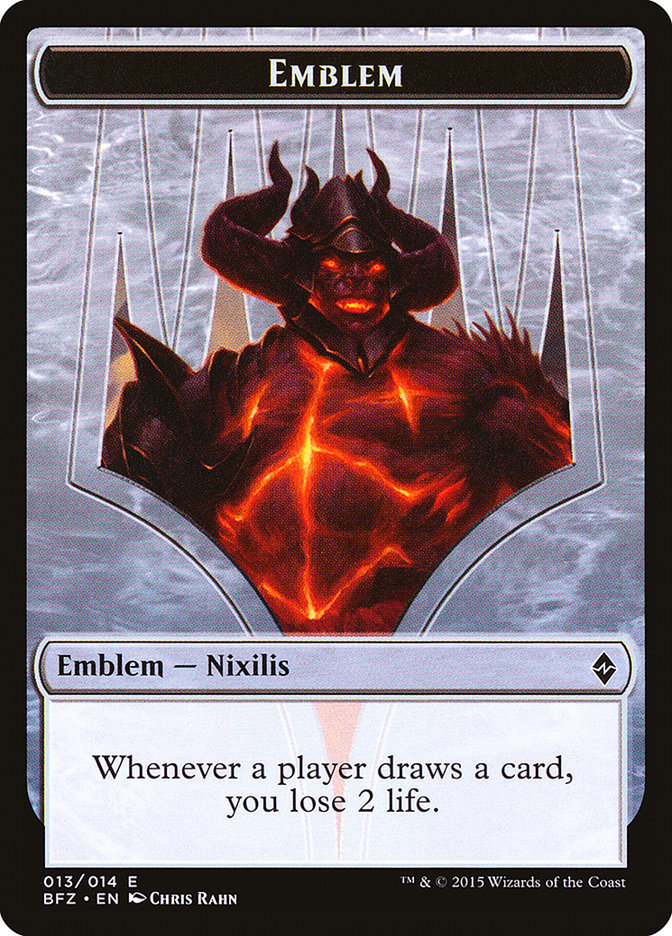 Ob Nixilis Reignited Emblem [Battle for Zendikar Tokens] | Gate City Games LLC