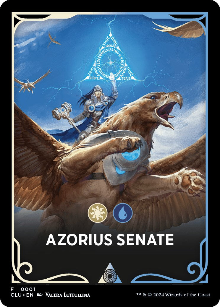Azorius Senate Theme Card [Ravnica: Clue Edition Tokens] | Gate City Games LLC