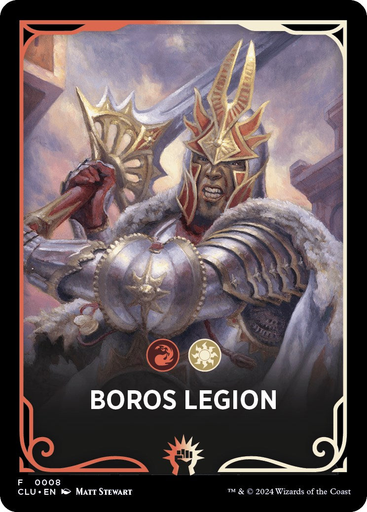 Boros Legion Theme Card [Ravnica: Clue Edition Tokens] | Gate City Games LLC