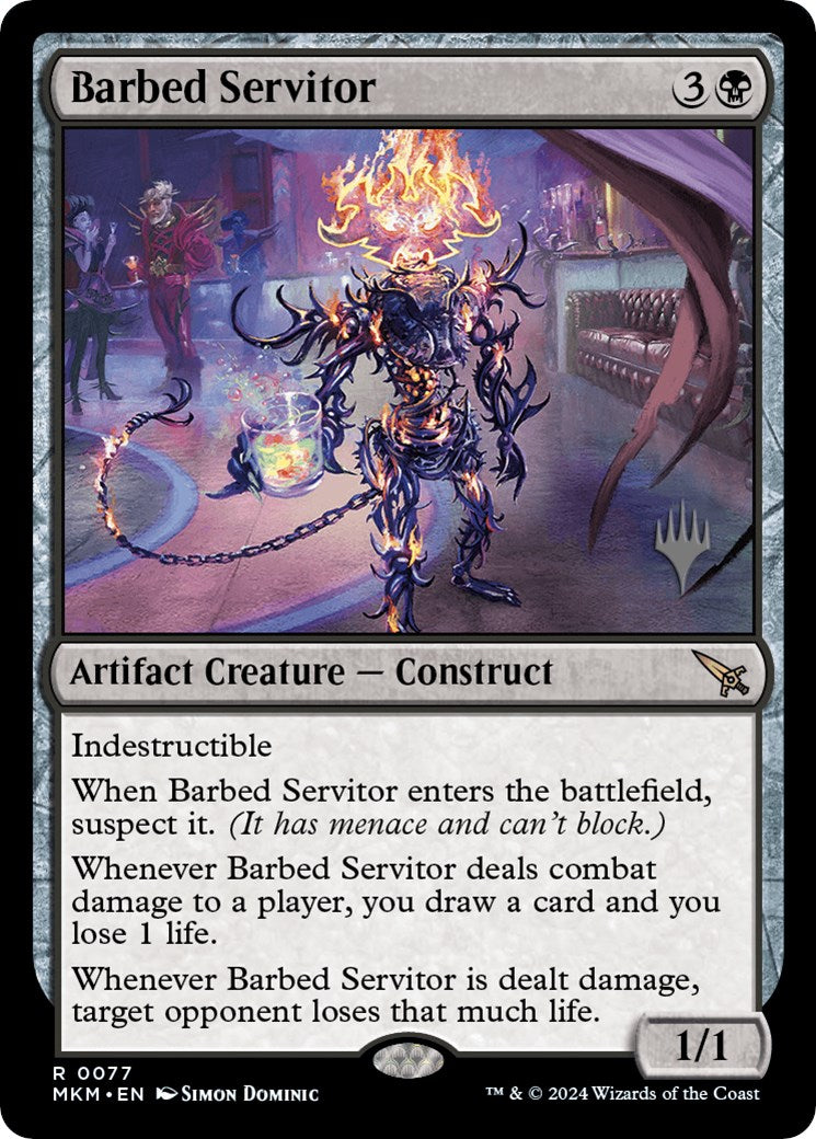 Barbed Servitor (Promo Pack) [Murders at Karlov Manor Promos] | Gate City Games LLC