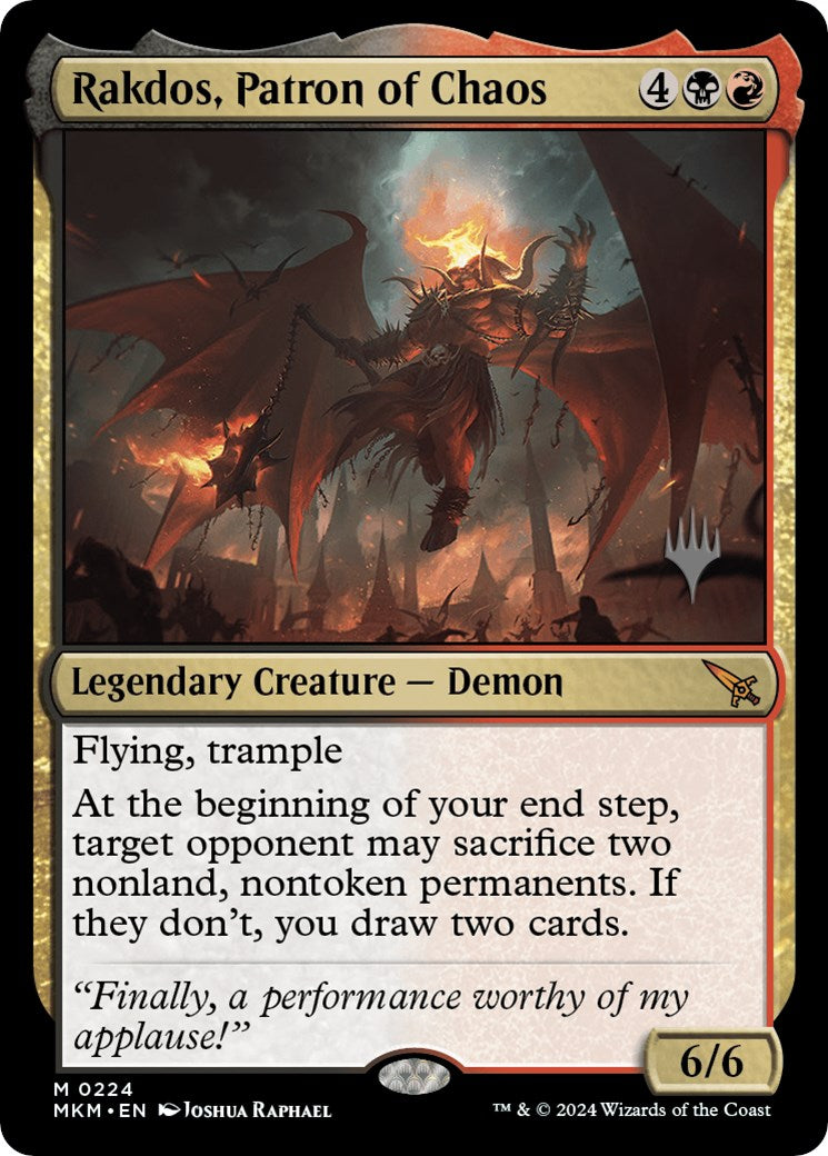 Rakdos, Patron of Chaos (Promo Pack) [Murders at Karlov Manor Promos] | Gate City Games LLC