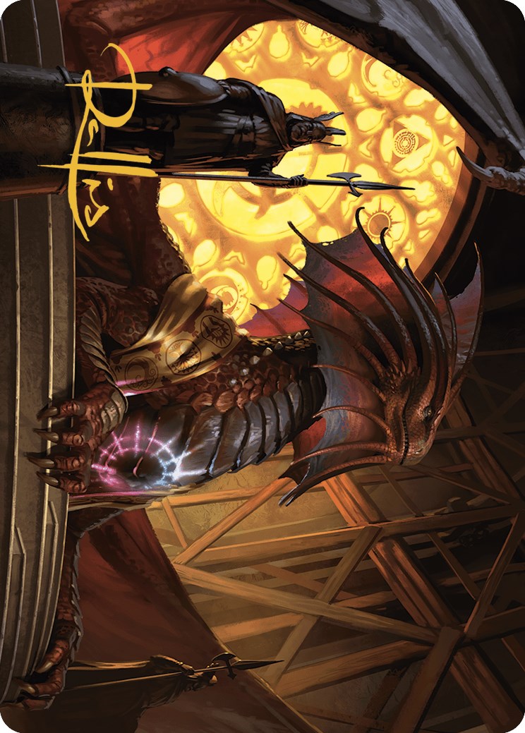 Niv-Mizzet, Guildpact Art Card (21/49) (Gold-Stamped Signature) [Murders at Karlov Manor Art Series] | Gate City Games LLC