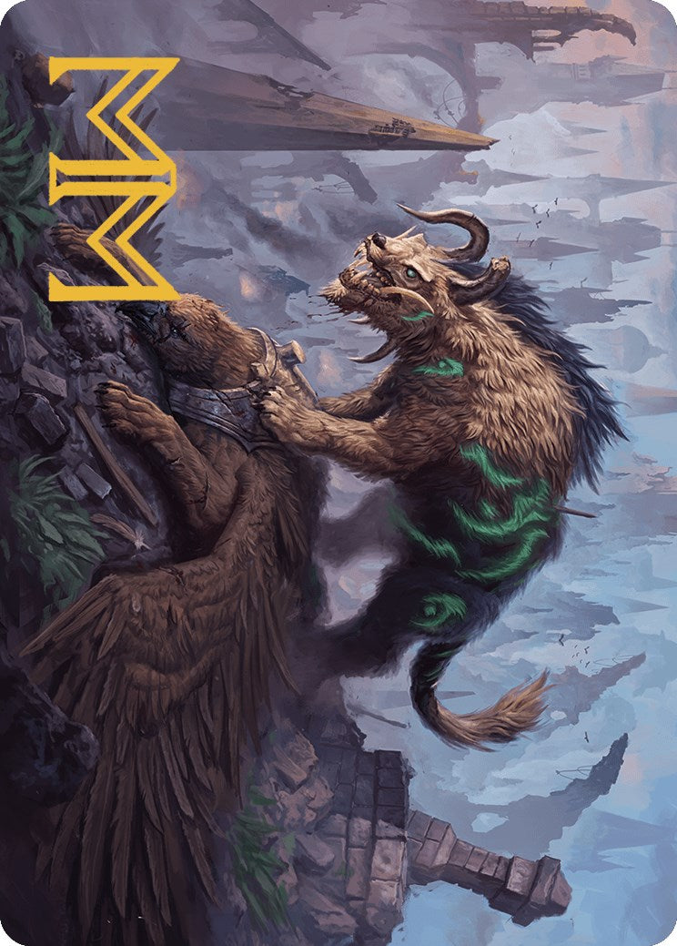 Axebane Ferox Art Card (Gold-Stamped Signature) [Murders at Karlov Manor Art Series] | Gate City Games LLC