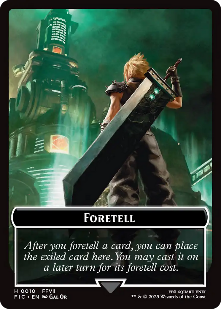 Foretell // Treasure Double-Sided Token [FINAL FANTASY Commander Tokens] | Gate City Games LLC