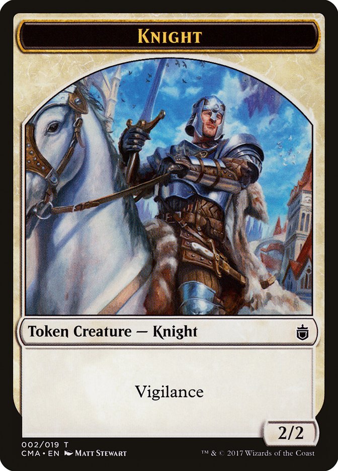 Knight Token [Commander Anthology Tokens] | Gate City Games LLC