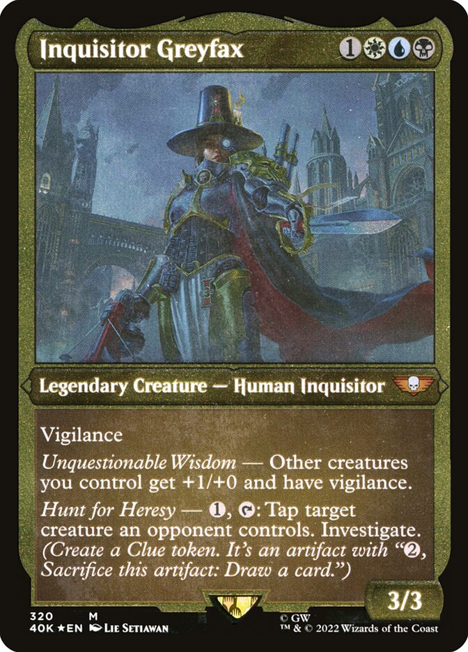 Inquisitor Greyfax (Display Commander) (Etched Foil) [Warhammer 40,000] | Gate City Games LLC