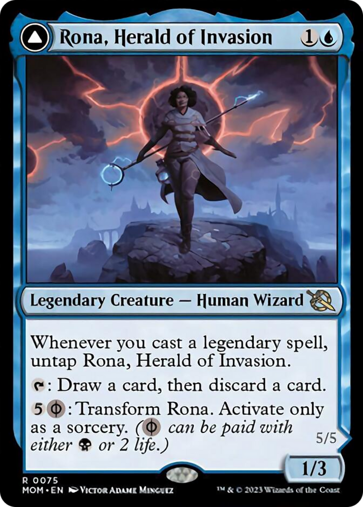 Rona, Herald of Invasion // Rona, Tolarian Obliterator [March of the Machine] | Gate City Games LLC