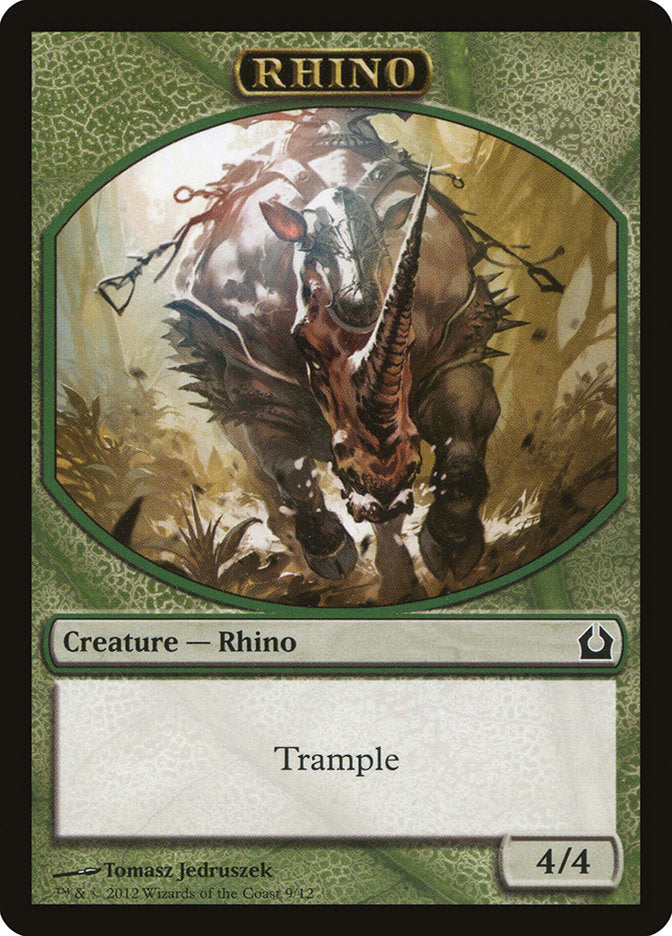 Rhino Token [Return to Ravnica Tokens] | Gate City Games LLC