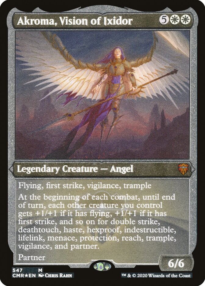 Akroma, Vision of Ixidor (Etched) [Commander Legends] | Gate City Games LLC