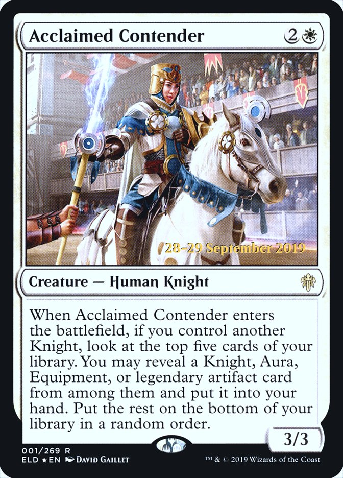 Acclaimed Contender [Throne of Eldraine Prerelease Promos] | Gate City Games LLC