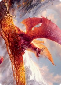 Goldspan Dragon Art Card (Gold-Stamped Signature) [Kaldheim Art Series] | Gate City Games LLC
